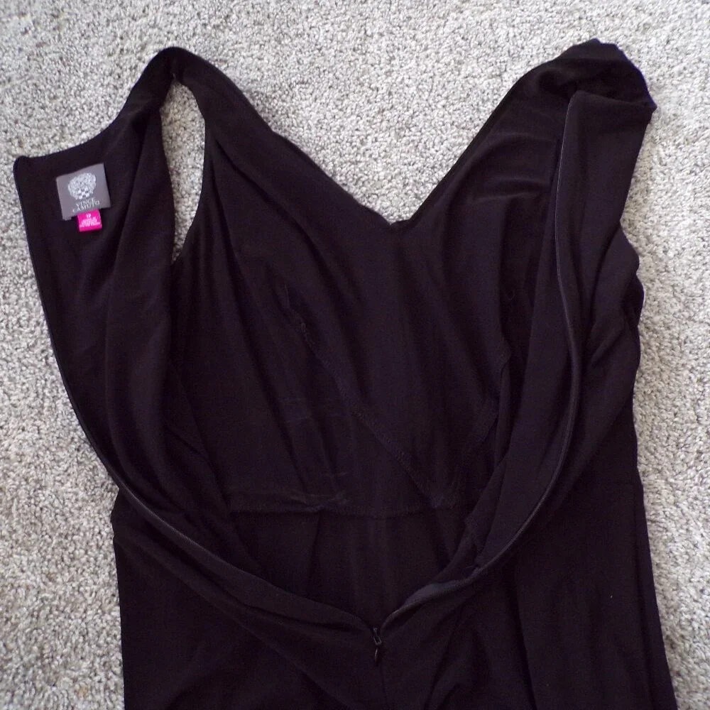 Vince Camuto black knot front midi dress 12 Minimalist